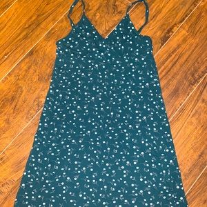 Blue/green floral mini dress